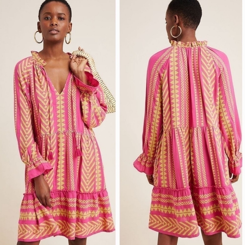 Maeve Anthropologie Dominique Tunic Boho Dress size S